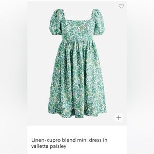 J crew linen cupro dress in paisley